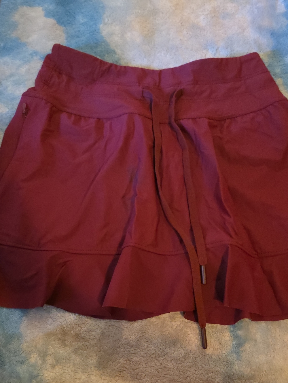 Women's Athletic Skort in Deep Wine Red